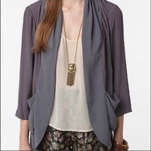 Kimchi Blue Mix Fabric Crepe Jacket